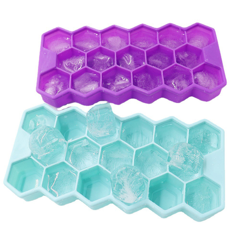 17 cavidades bandejas de gelo de silicone ecologicamente corretas molde de cubo de gelo de liberação fácil