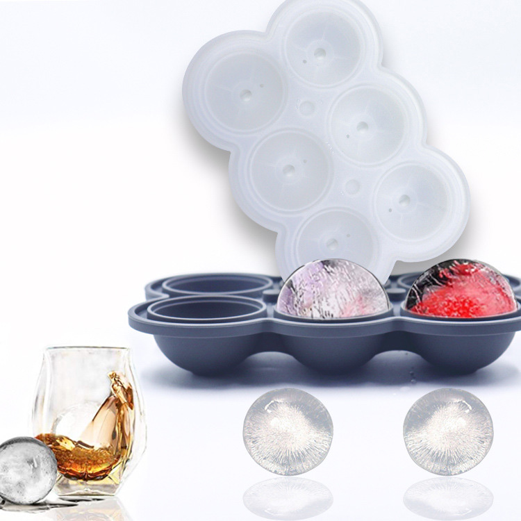 Bandeja de cubos de gelo de design redondo 3D com funil de silicone personalizado fabricante