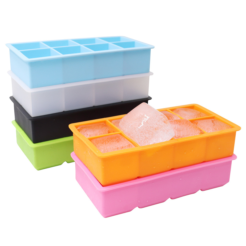 8 Cavity Ice Cube Maker para Freezer Fácil Liberação e Flexível