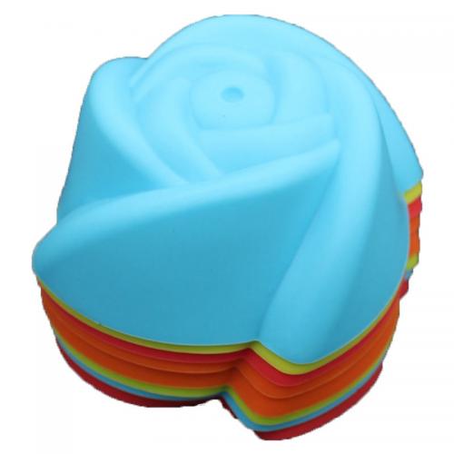 Molde de bolo de cozimento de silicone em forma de flor de design personalizado

