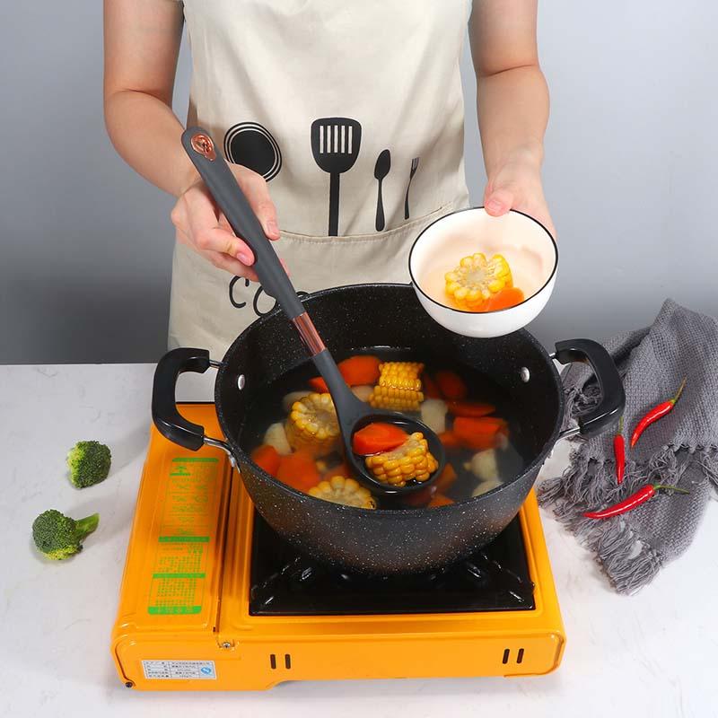Heat resistant stainless steel silicone cooking tools