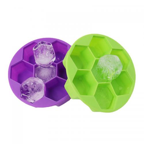 Moldes de bandeja de cubo de bola de gelo impressos personalizados de silicone com tampa

