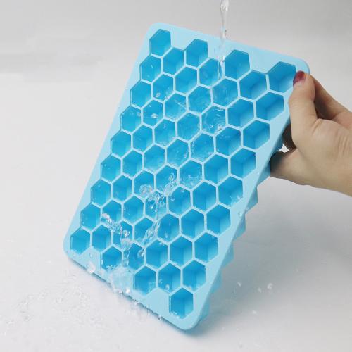 Molde de gelo de silicone para molde de gelo de silicone personalizado com tampa e bandeja de cubo de gelo
